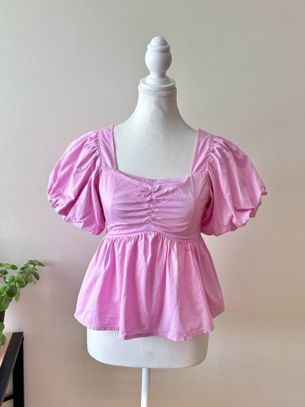 Pink Peplum Top